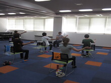 写真:前鋸筋のエクササイズの様子