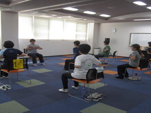 写真:前鋸筋のエクササイズの様子