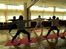 写真:下半身を強化している様子(2)