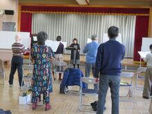 写真：歌の練習をしている様子