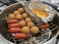 出来上がった燻製の写真