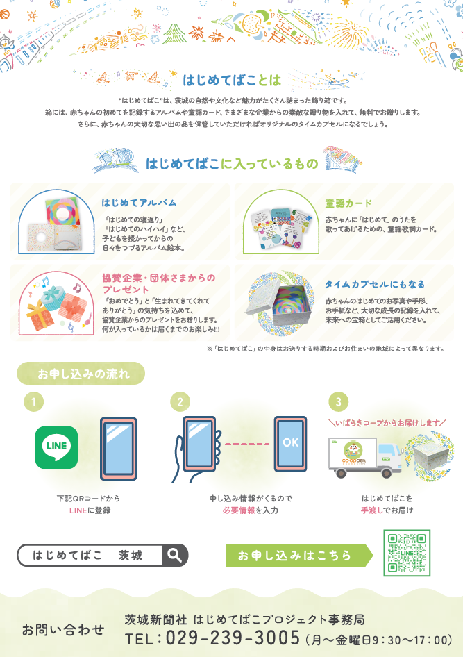 はじめてばこプロジェクトチラシ裏面