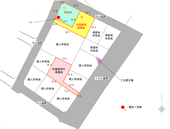 9街区先着販売位置図